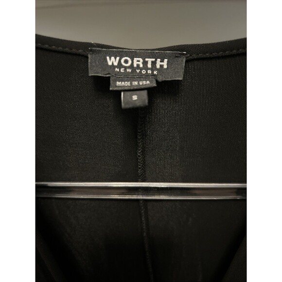 Women’s Worth New York Black  Long Sleeve Faux Wrap Dress Size Small - Picture 3 of 5